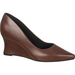 Scarpin Feminino Salto Anabela Cunha Fechado Atrás Bico Fino Elegante Confortável Liz GiGiL