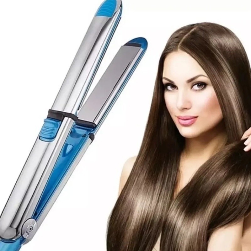 Chapinha Nano Titânio 2 em 1 Bivolt  Alisa + Modela Cachos em 1 Minuto!
