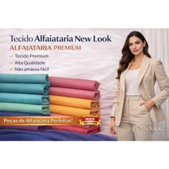 Tecido Alfaiataria New Look Liso 1m x 1,50m – Ideal para Moda Social e Alfaiataria Premium