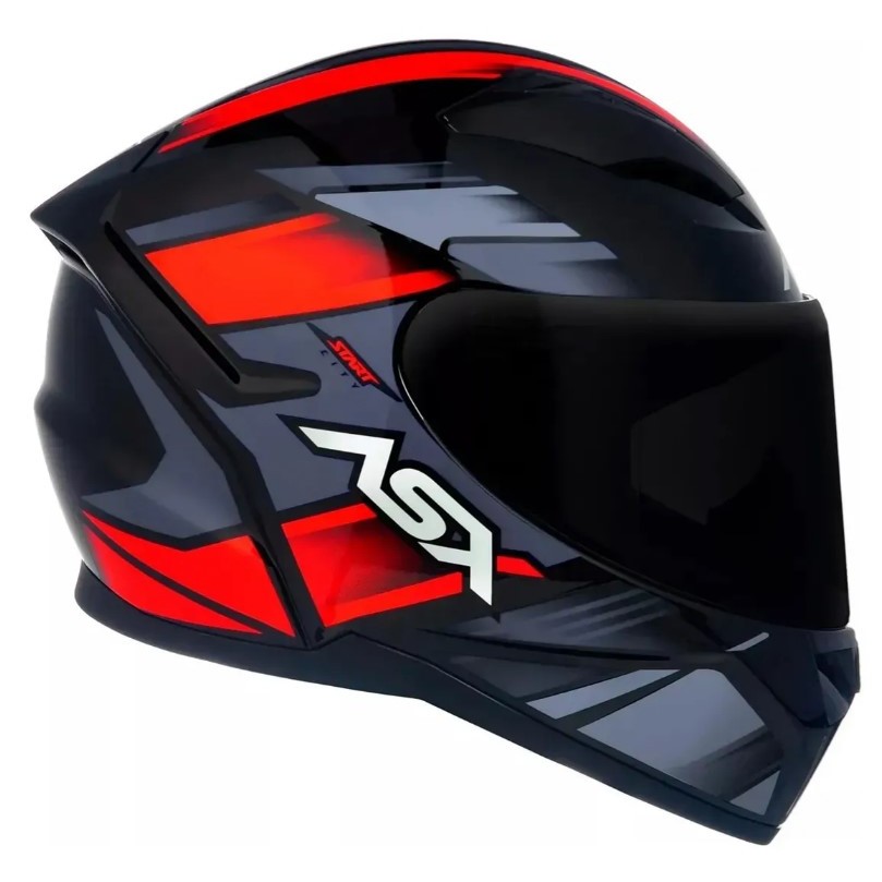 CAPACETE ASX CITY LANÇAMENTO START BAVETE E NARIGUEIRA + VISEIRA CRISTAL
