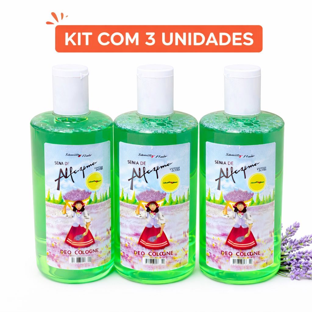Alfazema Deo Colonia Kit com 3 Unidades de 500ML cada PROMOÇÃO Seiva