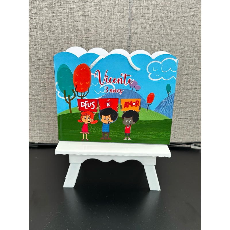 Sacolinha 1 2 3 PALAVRINHAS personalizada | PEGUE E MONTE | Lembrancinha | Festa Infantil | Aniversário