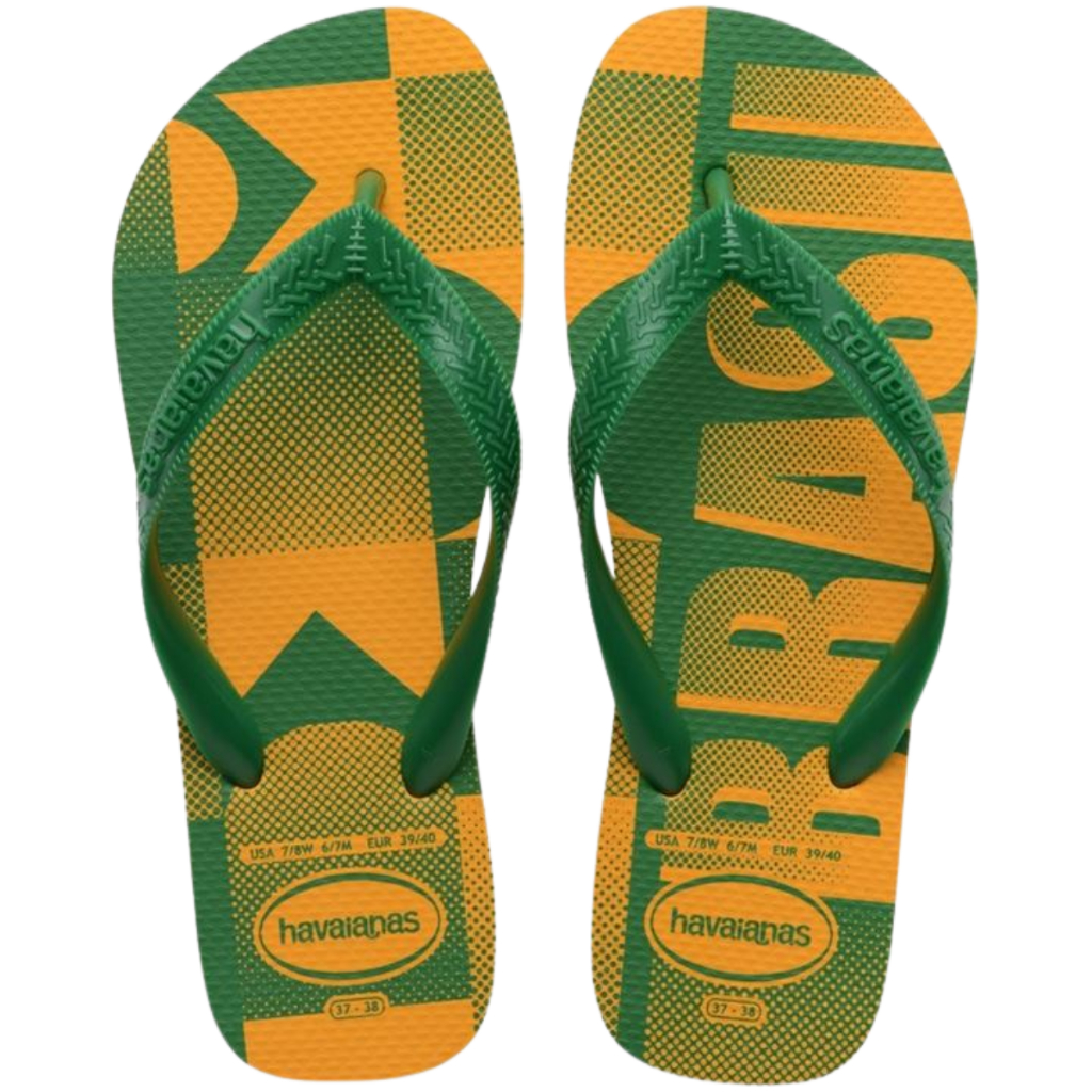Chinelo Havaianas Brasil Original Sandália havaianas Amarela Seleção Brasileira Diversos Tamanhos
