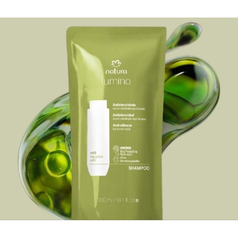 Refil do shampoo natura lumina Antioleosidade 300ml