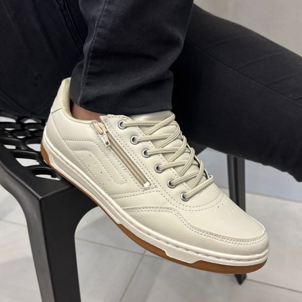 Tênis Casual Masculino Street Rayon Original Muito Leve Confortável Sapatenis Calce Fácil com Zíper