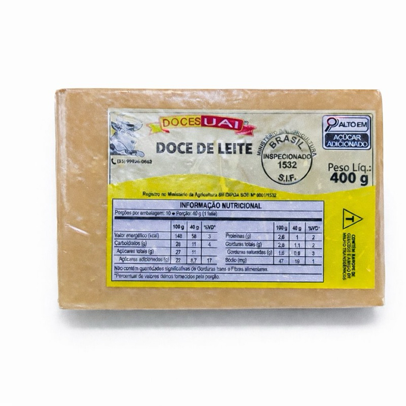 doce de leite barra uai 400g