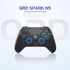 QRD Spark N5 Controle com Efeito Hall Joystick Anti-Drift para PS4 PS3 Android iOS PC Universal Gamer