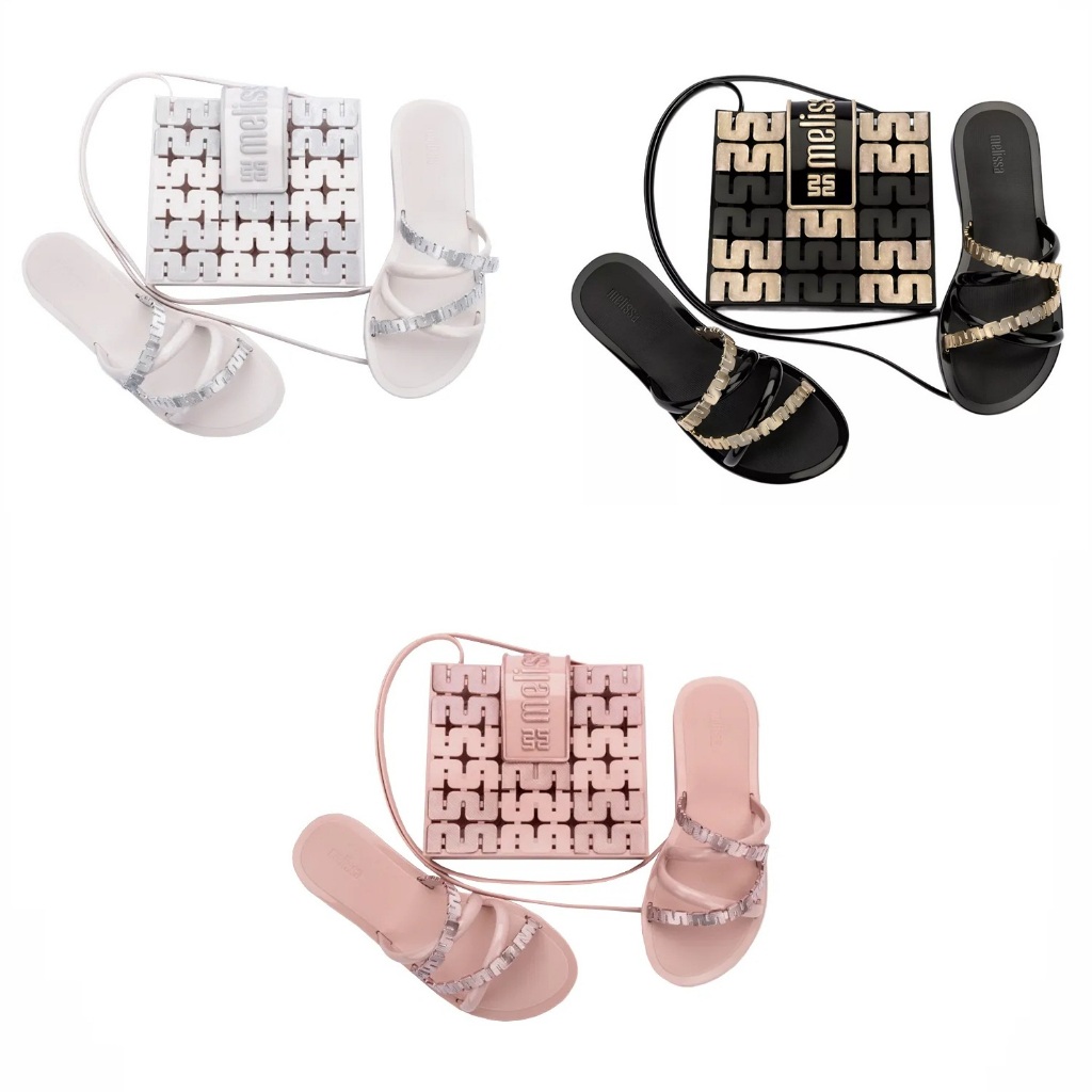 Chinelo + Bolsa Melissa Golden AD