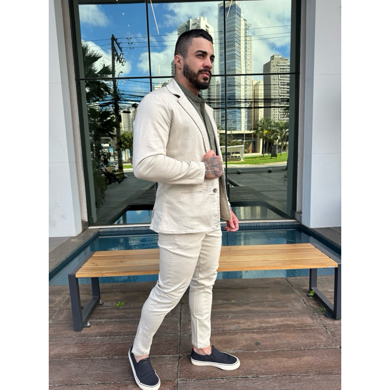 Blazer Masculino Alfaiataria acetinado luxo slim social esporte fino de luxo