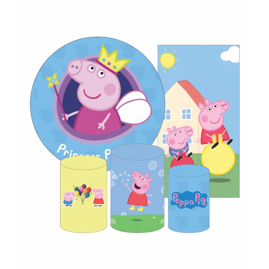 Kit Completo de Capas para Painel de Decoração de Festa Peppa pig