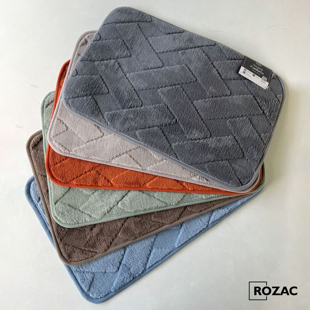 Tapete Banheiro Antiderrapante 38x58cm Macio Absorvente Conforto Rozac Alta Absorção