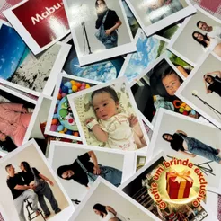 Mini Foto Polaroid - KIT até 100 Unidades - Cabe na capinha de Celular - Sem legendas - Envio FULL