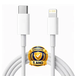 Cabo iPhone Tipo C Lightning 1m Turbo Rápido Certificado 6 ao 14 Pro Max