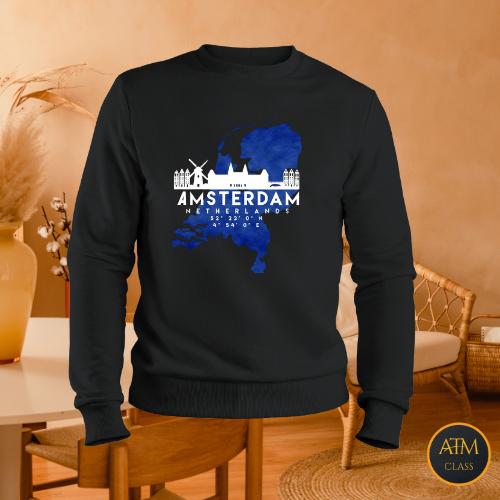 Moletom Casual Adulto Amsterdam Blusa Frio Holanda Envio Imediato
