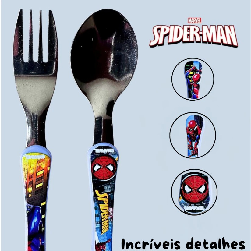TALHER INFANTIL HOMEM ARANHA KIT  2 PÇ