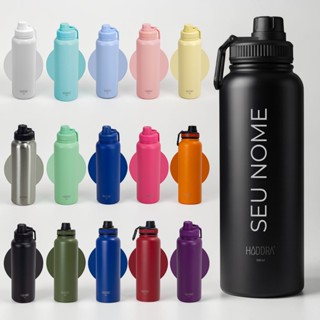 HIDDRA Garrafa Térmica GRANDE Personalizada 1200ml/1000ml com Seu NOME Antevazamento em Oferta na Shopee