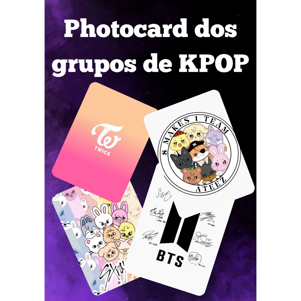 Photocard Kpop Personalizado | Escolha a foto| Papel Fotográfico 180g| 1 unidade
