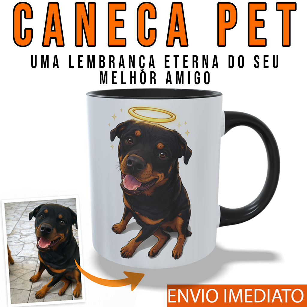 Caneca Personalizada Pet com Foto Cachorro Gato | Presente Criativo com Arte em Oferta na Shopee