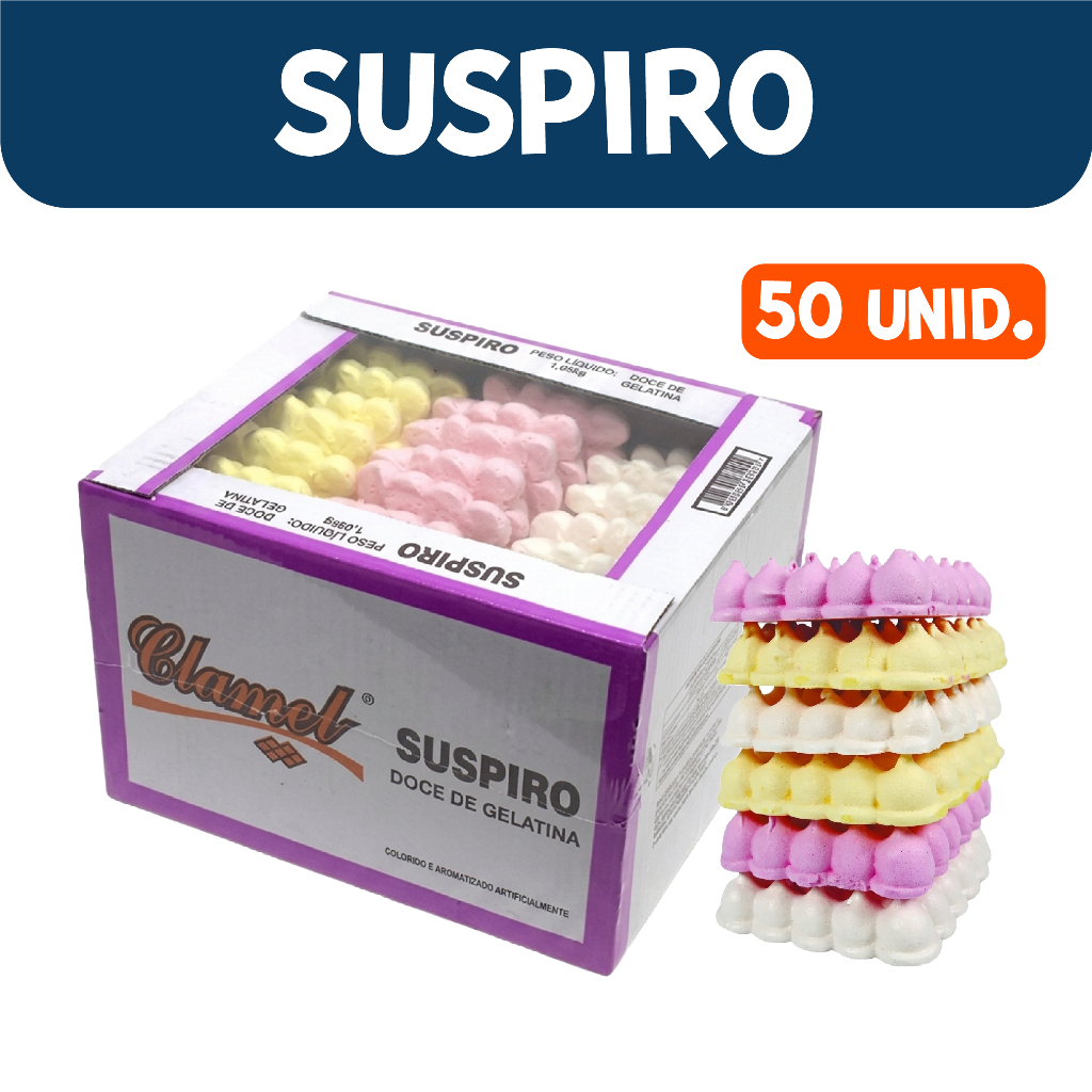 Caixa Suspiro Festa Junina Doce Antigo Clamel 50 Unidades