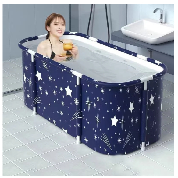 Banheira Dobrável SPA Adulto Portátil 70cm 254 Litros Ofurô Reforçado com Drenagem Rápida