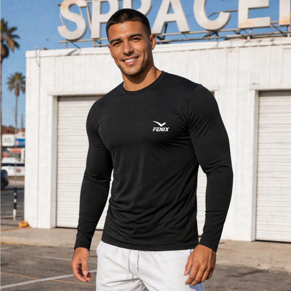 Camisa Térmica Uv 50+ Segunda Pele Camiseta Blusa Malha Fria Academia Esportes