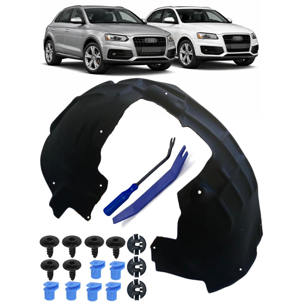 Para Barro Lameiro Dianteiro Para Audi Q5 2009 2010 2011 2012 2013 2014 2015 2016 2017 Kit + Grampos