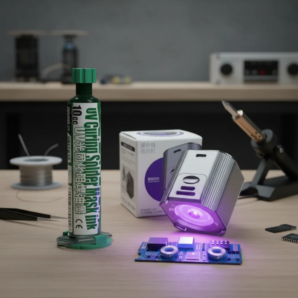 Tinta Mascara Uv Curing Solda Cola H900 e Lâmpada Luz UV Profissional Luz Cura Cola