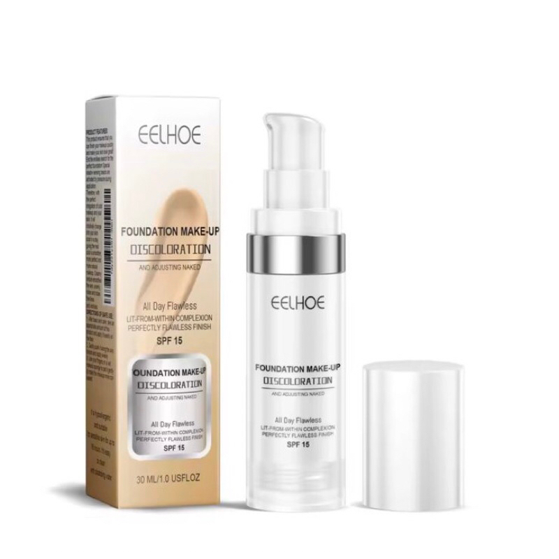 EELHOE Base Adaptável (base mágica) com Proteção Solar ☀️ Ajusta ao Tom da Pele Longa Duração 30ml