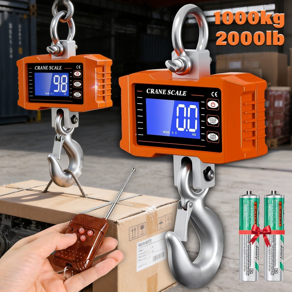 Balanca Digital Gancho 1000kg com Controle Remoto Crane Scale Suspensa Industrial