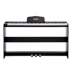 Piano Digital 88 Teclas Kobe Sonario S88 com Estante em madeira e Pedal Triplo Completo