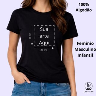 Camiseta Personalizada Adulto e Infantil 100% Algodão Crie sua arte como Desejar para todas ocasiões em Oferta na Shopee