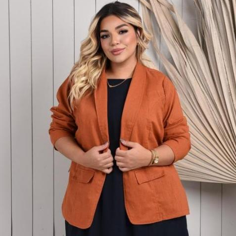 Blazer Feminino de Linho Elegância Atemporal para Todas as Ocasiões 70% viscose e 30% linho n
