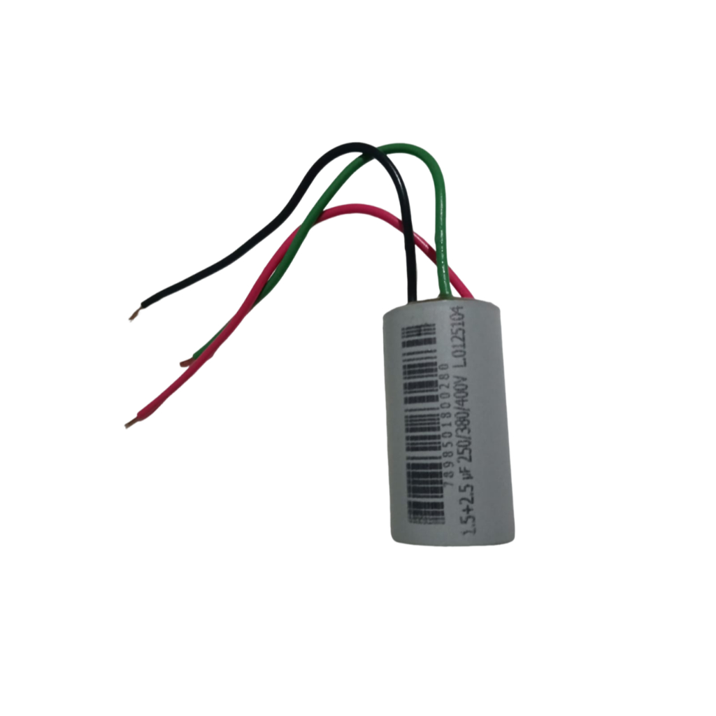 Capacitor para Ventilador De Teto 3 Fios 1,5 + 2,5uf 250V / (Indicado para Ventilador de Teto 220V)