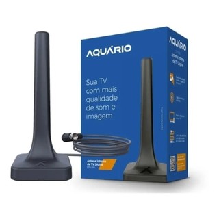 Antena Interna Digital Aquário DTV-200 - Compacta, Leve e Alta Qualidade com Cabo 2,5m