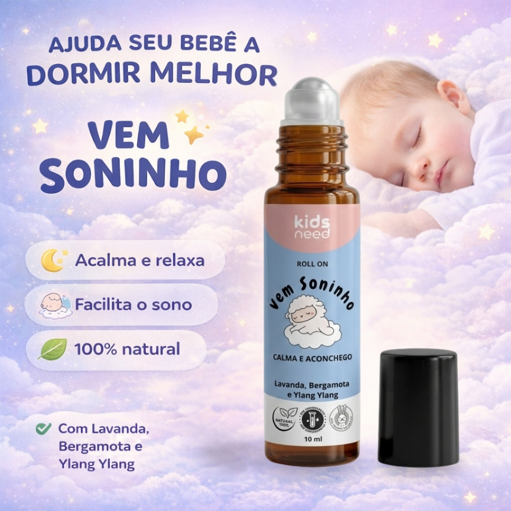 Óleo Essencial Vem Soninho 10ml Kids Need Natural Infantil Aromaterapia Relaxante Para Dormir