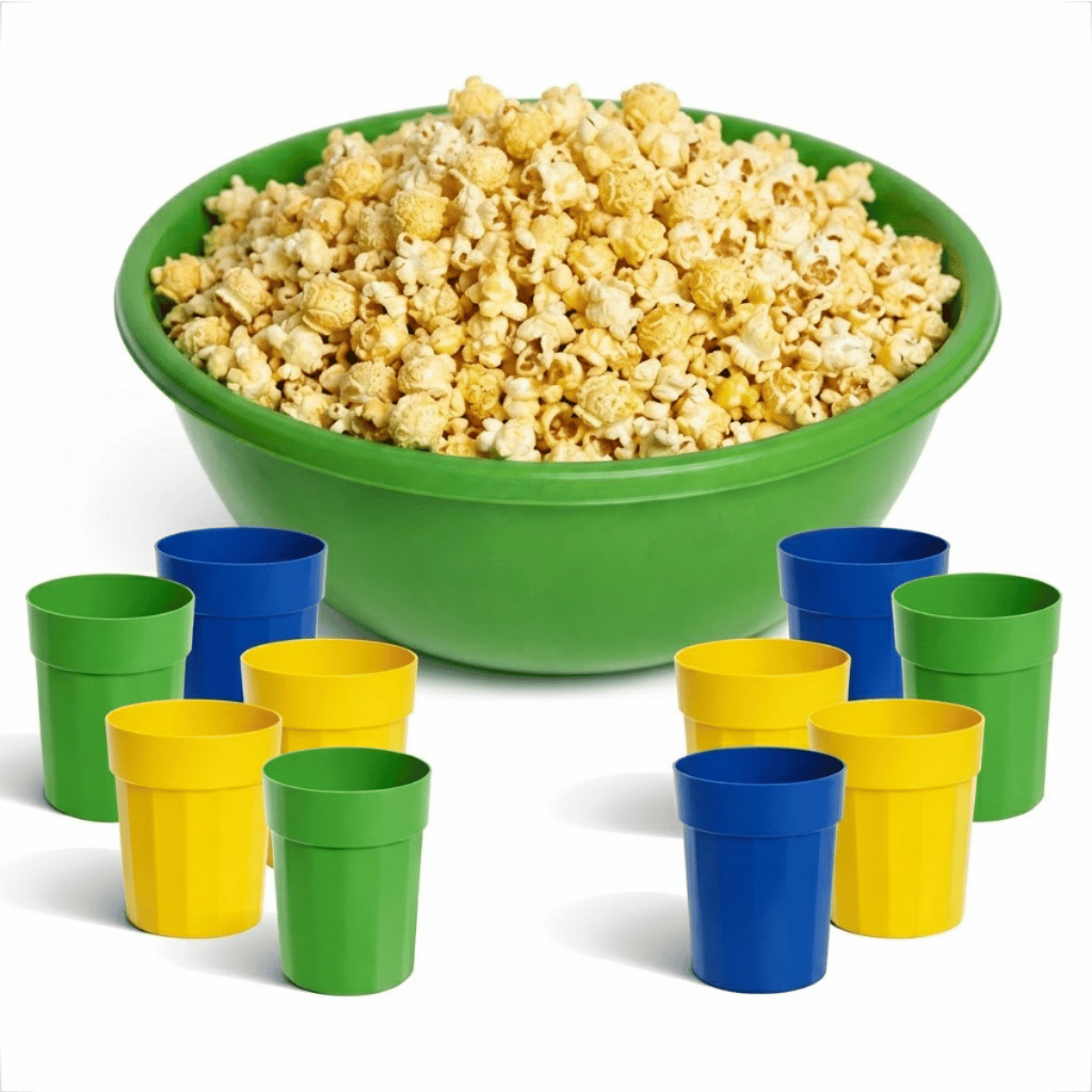 Kit 10 Copos 350ML Reutilizavel + Balde de Pipoca Torcida Seleção Brasileira Copa do Mundo Brasil