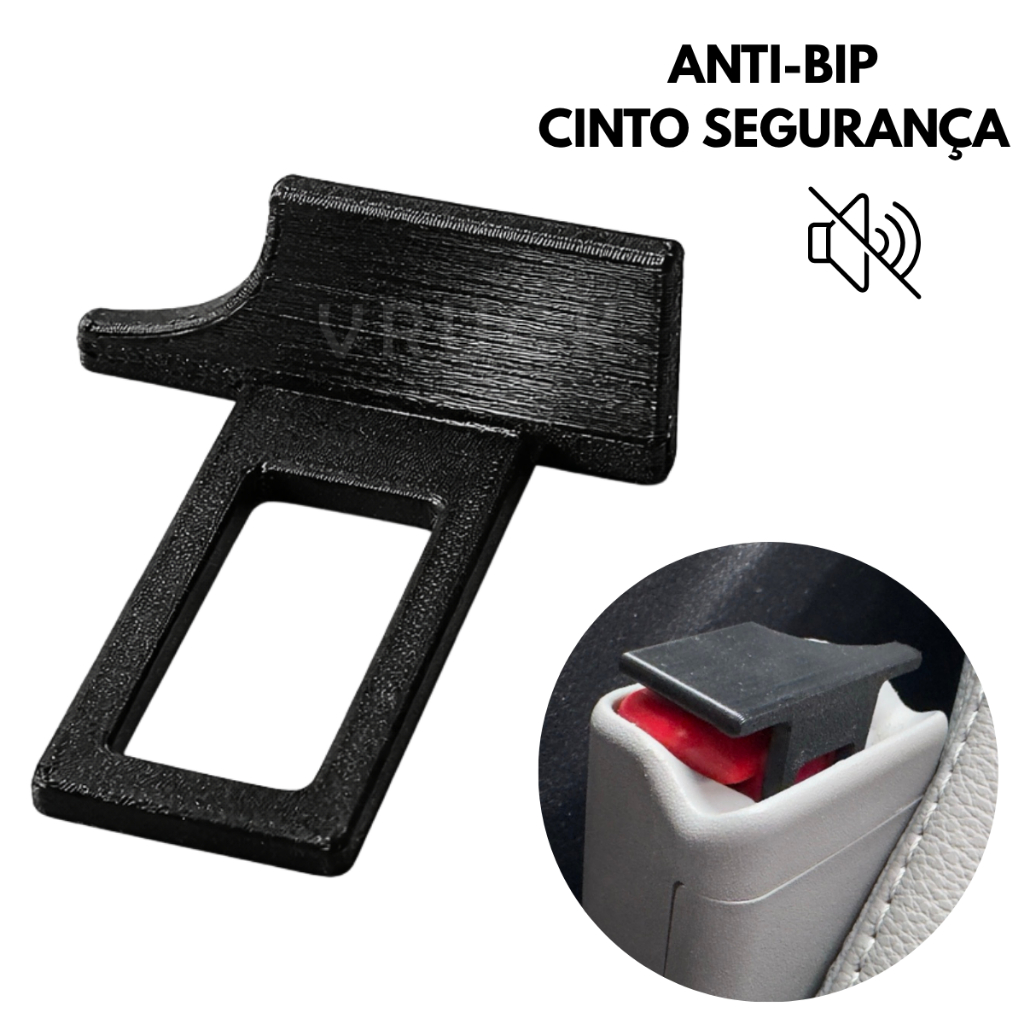 Lingueta Fivela Clip Cinto de Segurança Anti Bip Alarme Sonoro Universal Todos Carros