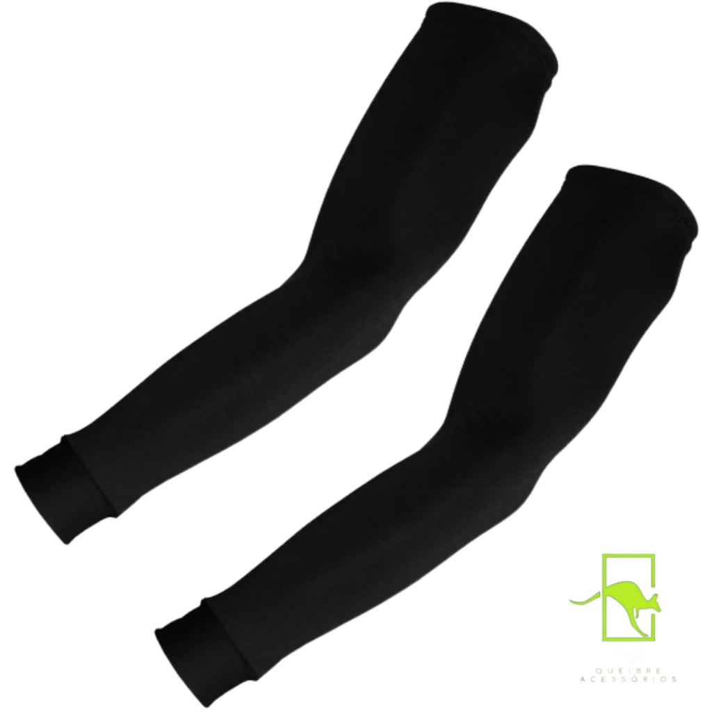 Par 2 Manguito Proteção Solar Uv Moto Motocicleta Ciclismo Pesca Segunda Pele Motoboy Adulto Unissex