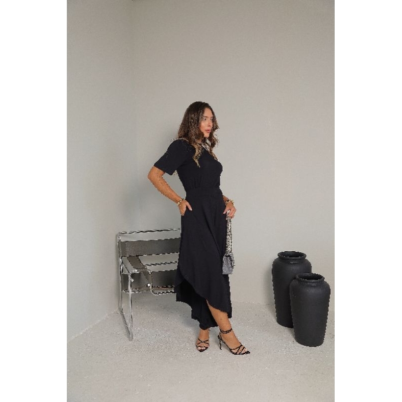 Calça Pantacour Conjunto com T-shirt Pantalona Assimétrico Godê Viscolycra Macio Plus Size