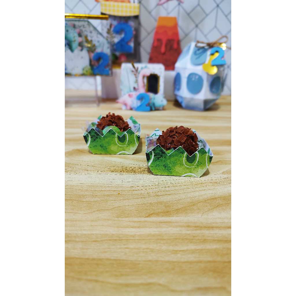 Forma Docinhos Brigadeiro Festa Aniversário Dinossauro baby personalizada forminha