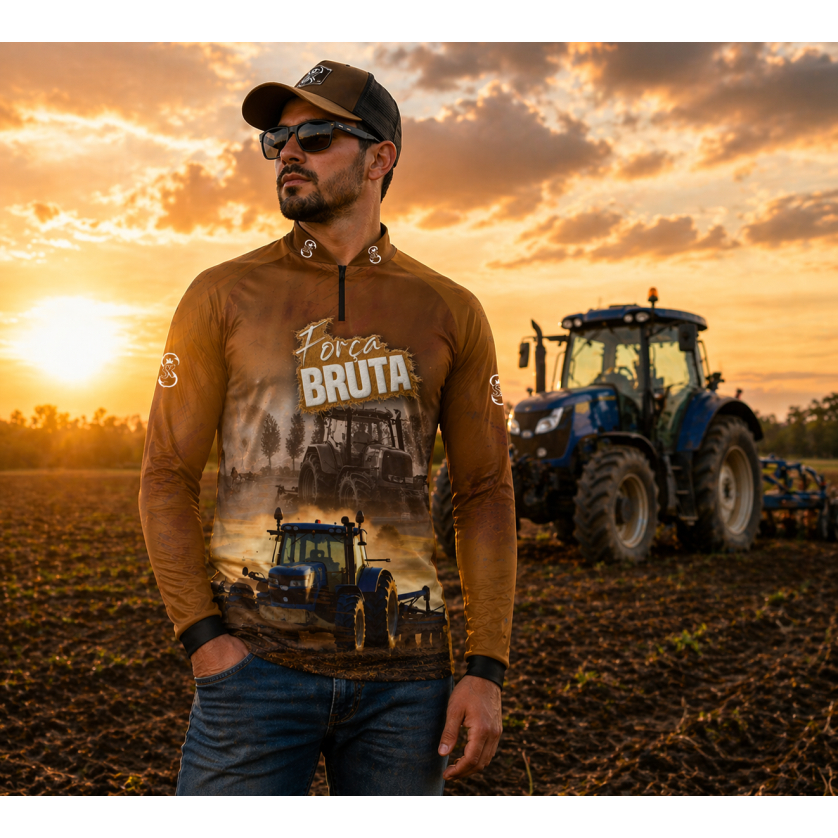 Camisa Camiseta Agro tecido Dryfit Toque Gelado Para Toda Familia Sublimação e Proteção UV50+ GLL-172