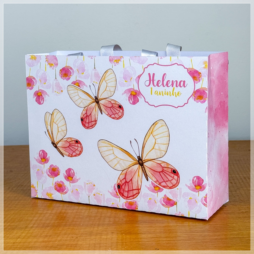 sacolinha borboletas pegue e monte-sacolinha personalizada-lembrancinha personalizada-festa personalizada