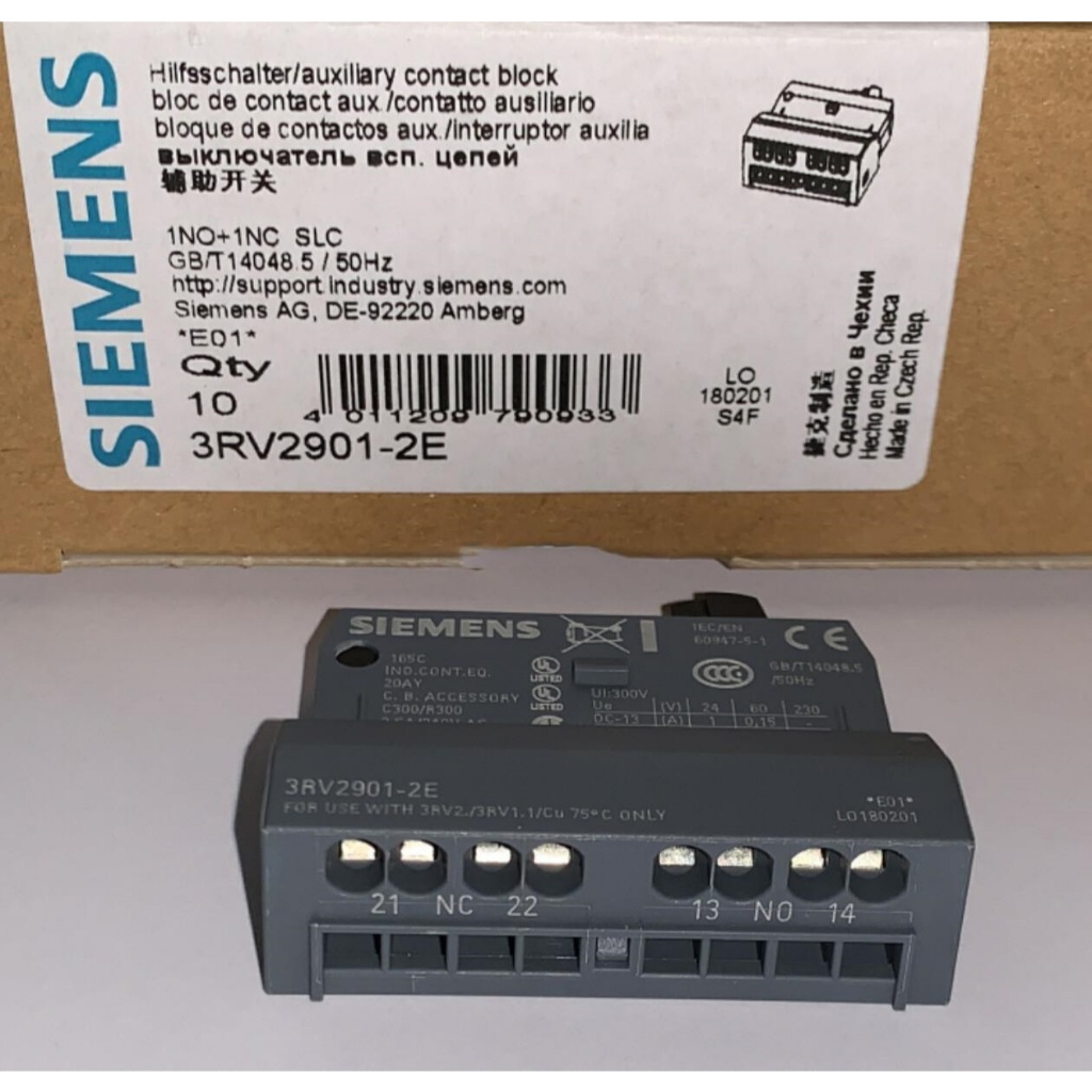Bloco de Contato Auxiliar 3RV2901-2E Siemens