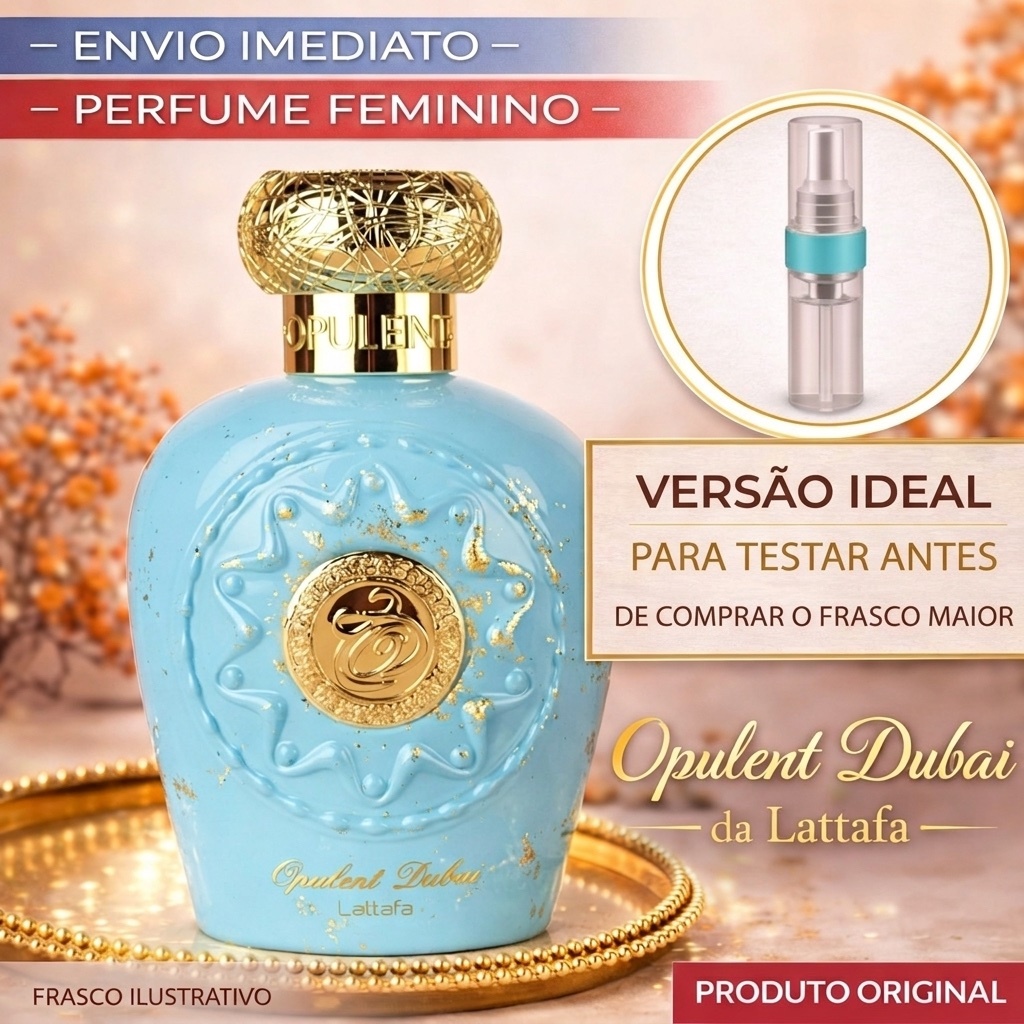 Perfume árabe feminino perfume compartilhável Opulent Dubai Lattafa PURA SOFISTICAÇÃO FRESCO CÍTRICO ALTA FIXAÇÃO