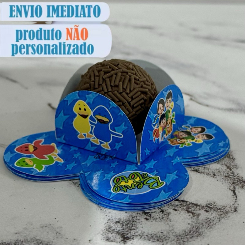 Forminha Personalizada para Docinho Bento e Totó Forminha temática para Brigadeiro Pétala festa aniversário