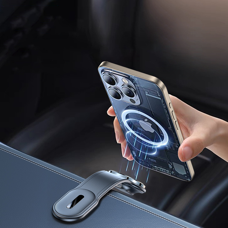 🧲 Carregador Veicular Magnético Sem Fio ⚡ | Recarga Rápida 15W🔋 , Rotação 360°, Suporte Dobrável Portátil -J8