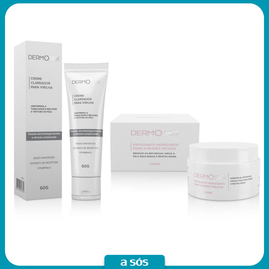 Kit Clareamento Íntimo Esfoliante + Creme Clareador Dermosex