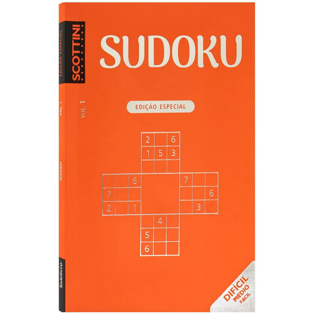Sudoku Scottini Touch - Edição Especial - N°11 - 196 Páginas (Fácil, Médio e Difícil) | (TodoLivro)
