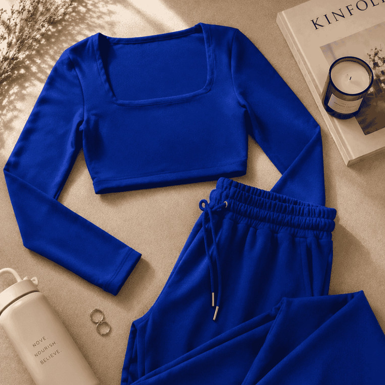 Cropped Feminino Inverno Manga Longa Suplex Premium Estilo Blogueira Conforto e Elasticida...