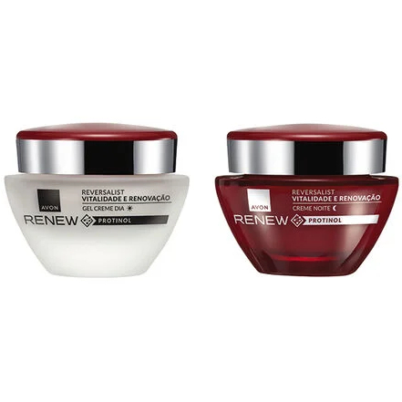 Kit Avon Renew Facial Creme Noite + Gel Creme Dia - Reversalist 50g